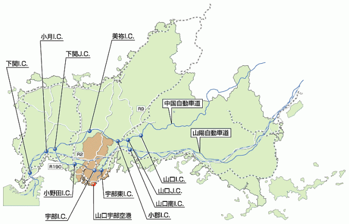 地図：山口県全体図