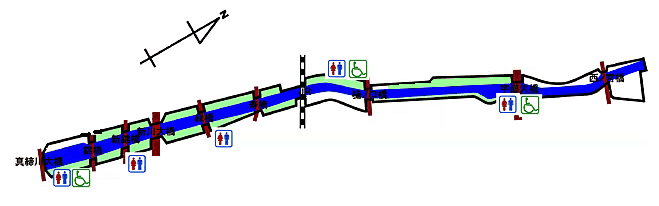 真締川公園マップ