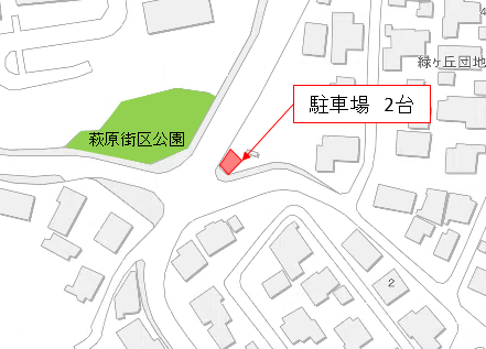 地図：萩原街区公園周辺