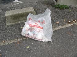 写真：新川駅周辺で回収されたごみ1