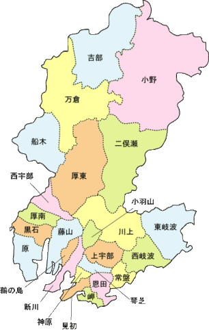 地図：宇部市校区図