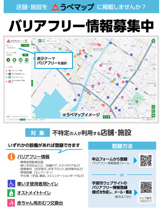 バリアフリー情報募集中