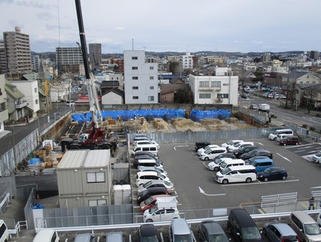 写真:立体駐車場配筋工事