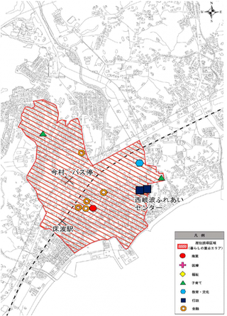 地図：暮らし重点区域図（西岐波）