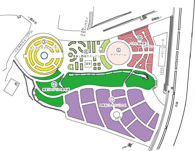 イラスト地図：ガーデンマップ