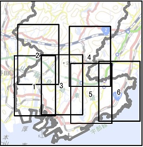 イラスト：大規模盛土造成地位置図