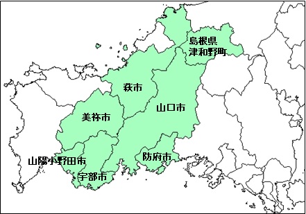 地図：連携する市町の名称及び範囲の市町図