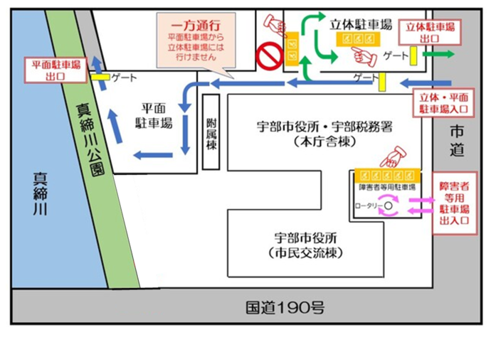 障害者等専用駐車場の位置図