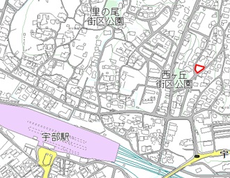 宇部市西宇部北七丁目103番261の位置図