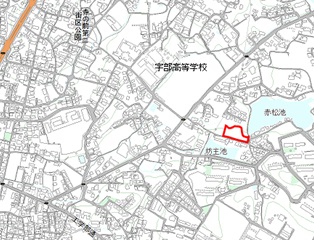 宇部市山門五丁目591番の位置図