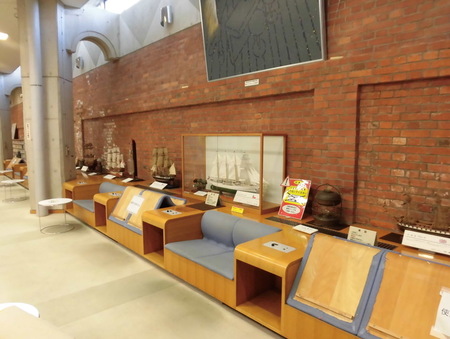 写真：帆船模型の展示