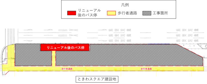仮バス停の位置