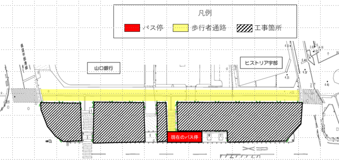 現在のバス停の位置