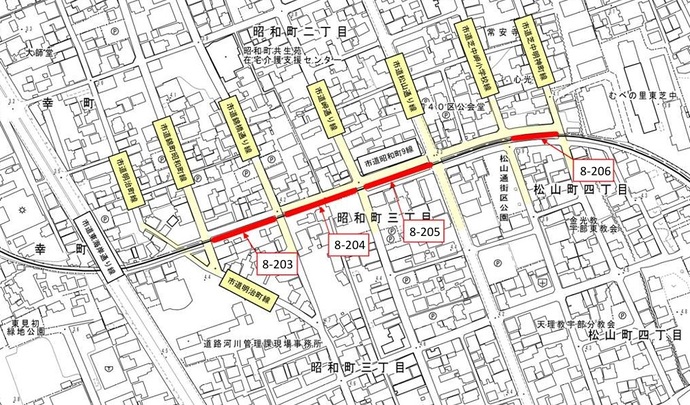 宇部市昭和町三丁目540番54の位置図
