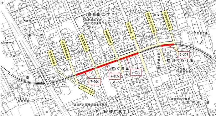 宇部市松山町四丁目1569番1の位置図