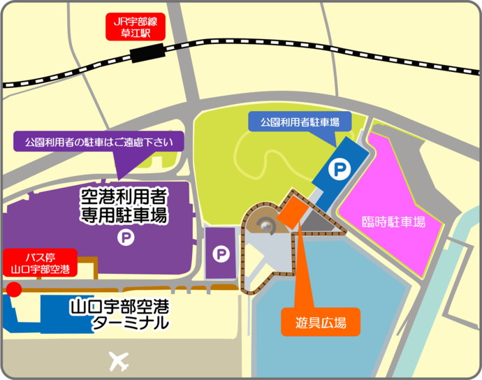 公園駐車場の地図