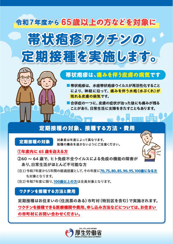 厚生労働省作成チラシ(表面)