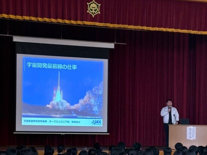 中学生を対象としたキャリア教育講演会（東岐波中学校）