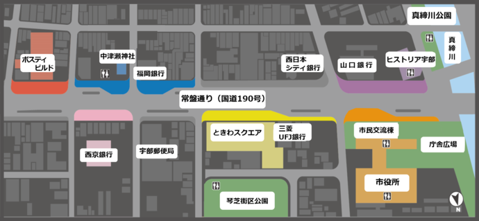 常盤通り全体エリアマップ