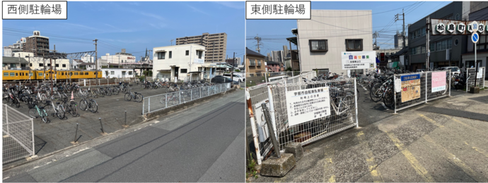  宇部新川駅周辺駐輪場写真