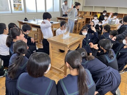 常盤中学校彫刻清掃