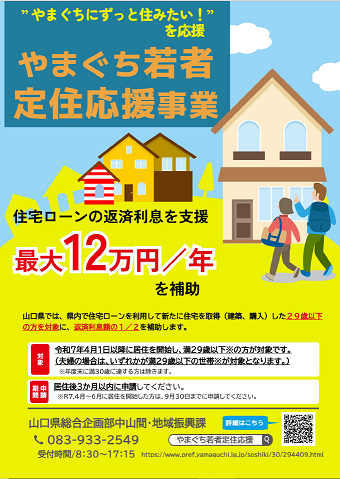 やまぐち若者定住応援事業リーフレット