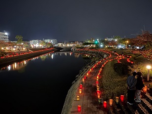 まじめ川キャンドルナイト写真1