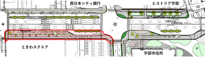 位置図(ときわスクエア前の整備箇所)