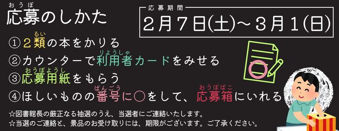 応募のしかたのイラスト